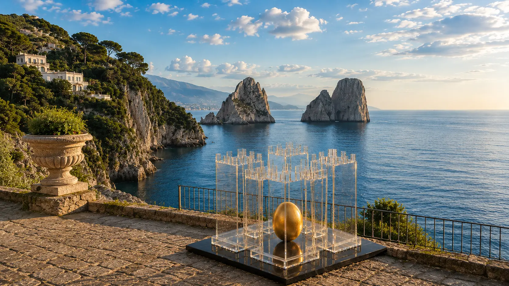 Castel dell’Oro ambientato davanti ai Faraglioni di Capri